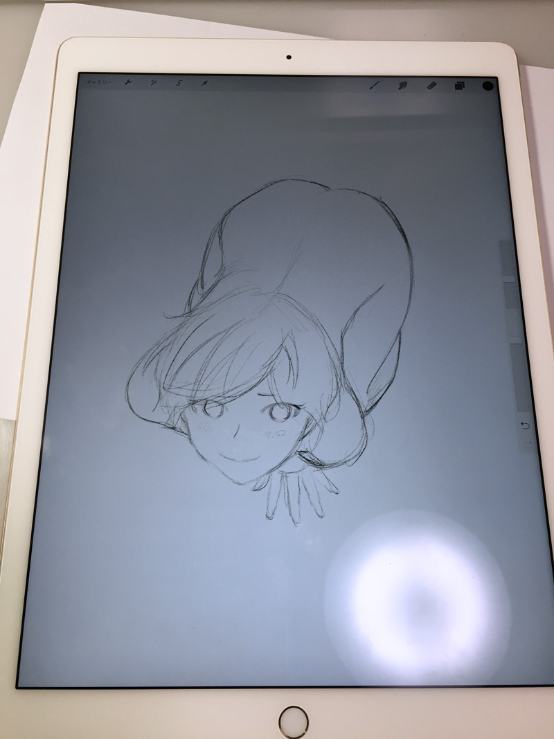 iPad Pro + Pencil で下書き