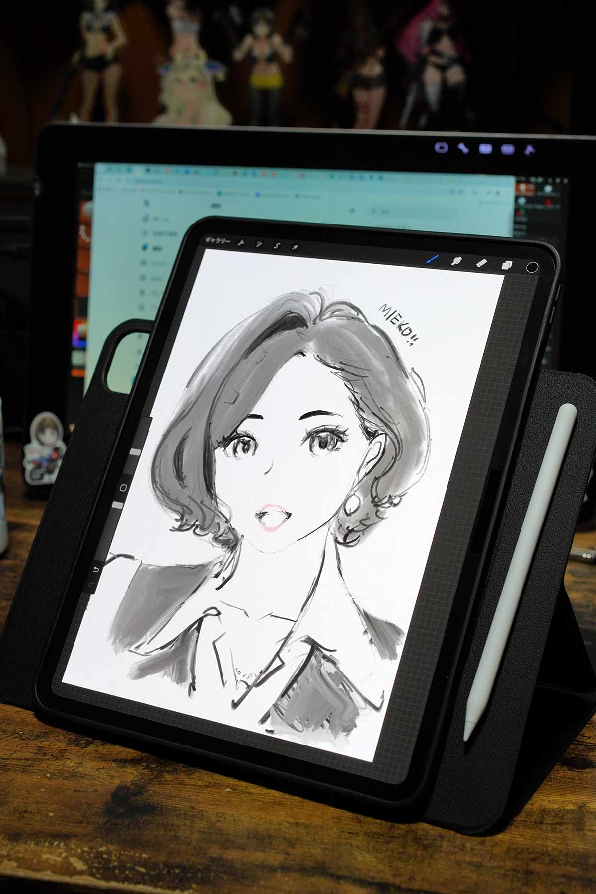 iPad Pro M4 13inch マグネットケース　スタンド縦置き