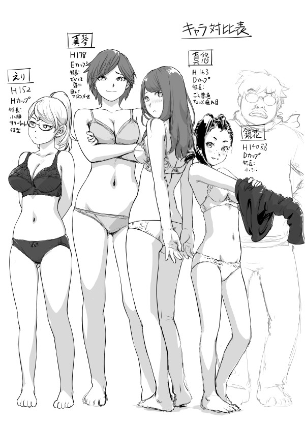 快感チェンジキャラ対比表